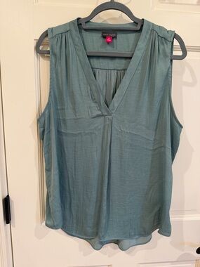 Vince Camuto Sleeveless V-Neck Camisole in Dusty Teal